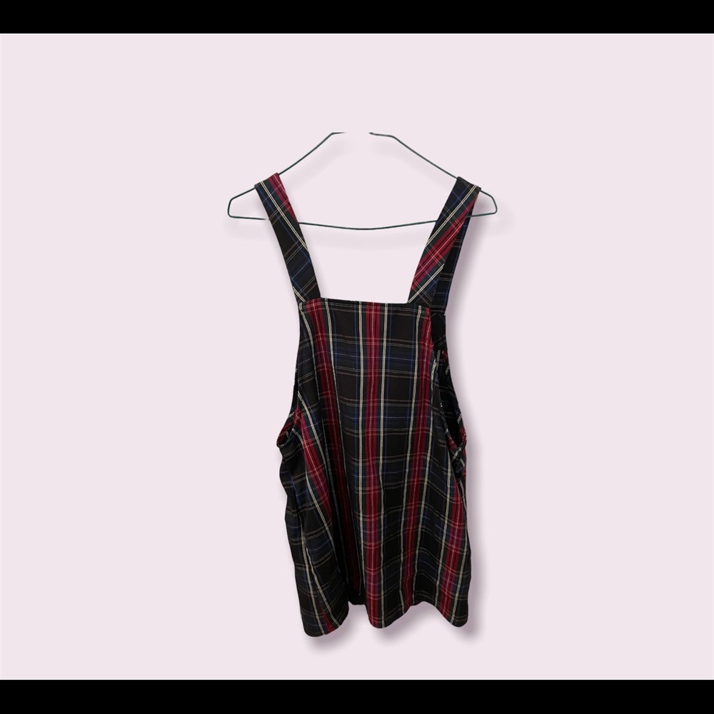 Red and blue uniform type of dress. It’s from Forever21.